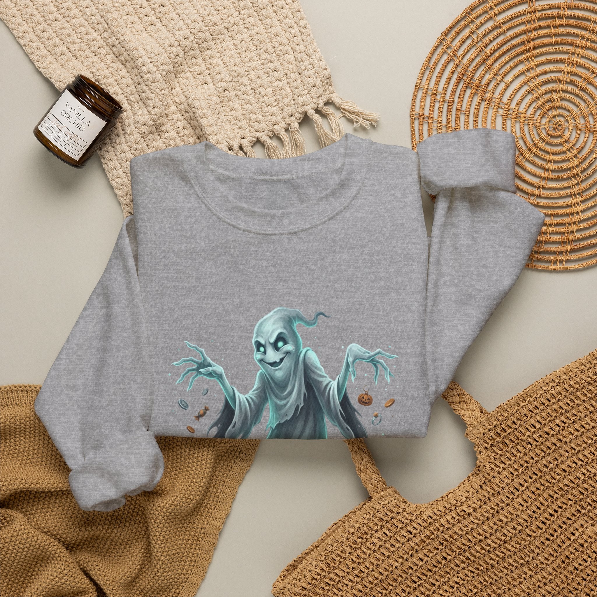 Mischief Ghost Halloween Crewneck Sweatshirt