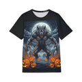 Werewolf Halloween Jersey — Men’s All-Over Print Sports Shirt with Jack-O’-Lanterns