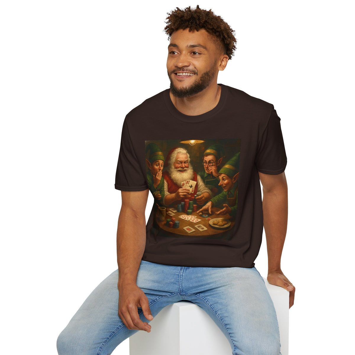 Santa Poker Night Christmas T-Shirt