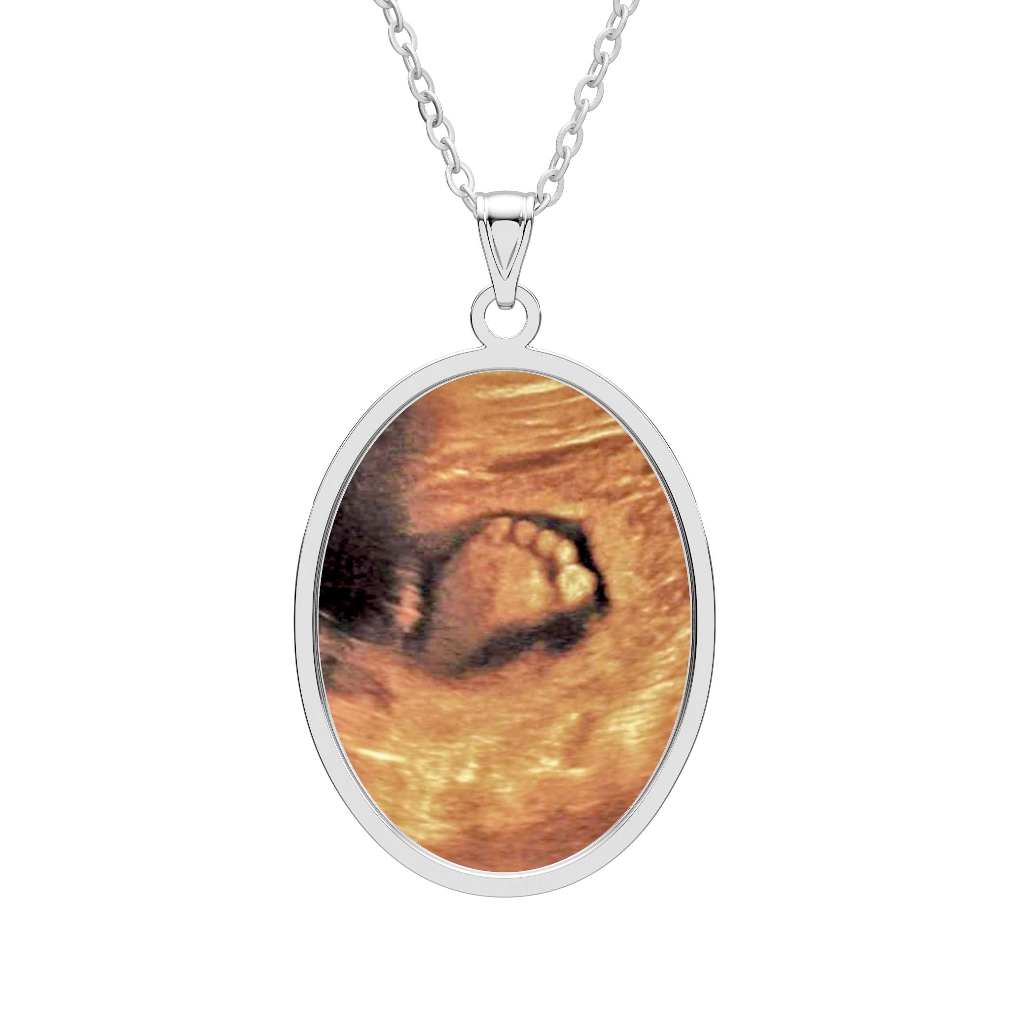 BABY FOOT Oval Pendant