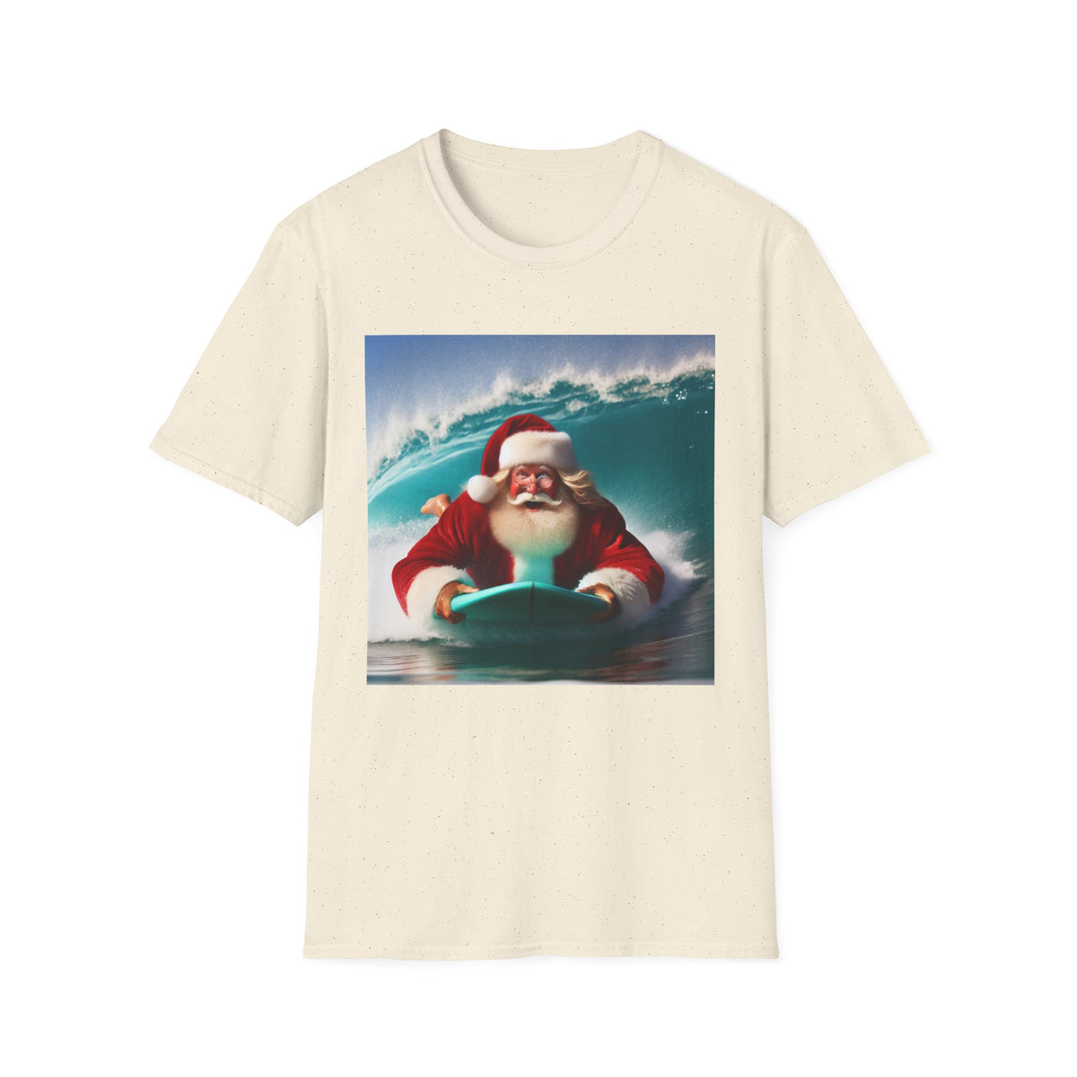 Surfing Santa T-Shirt — Funny Christmas Surf Holiday Tee