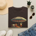 Beach Dog T‑Shirt — Relaxing Dachshund Under Umbrella Graphic Tee
