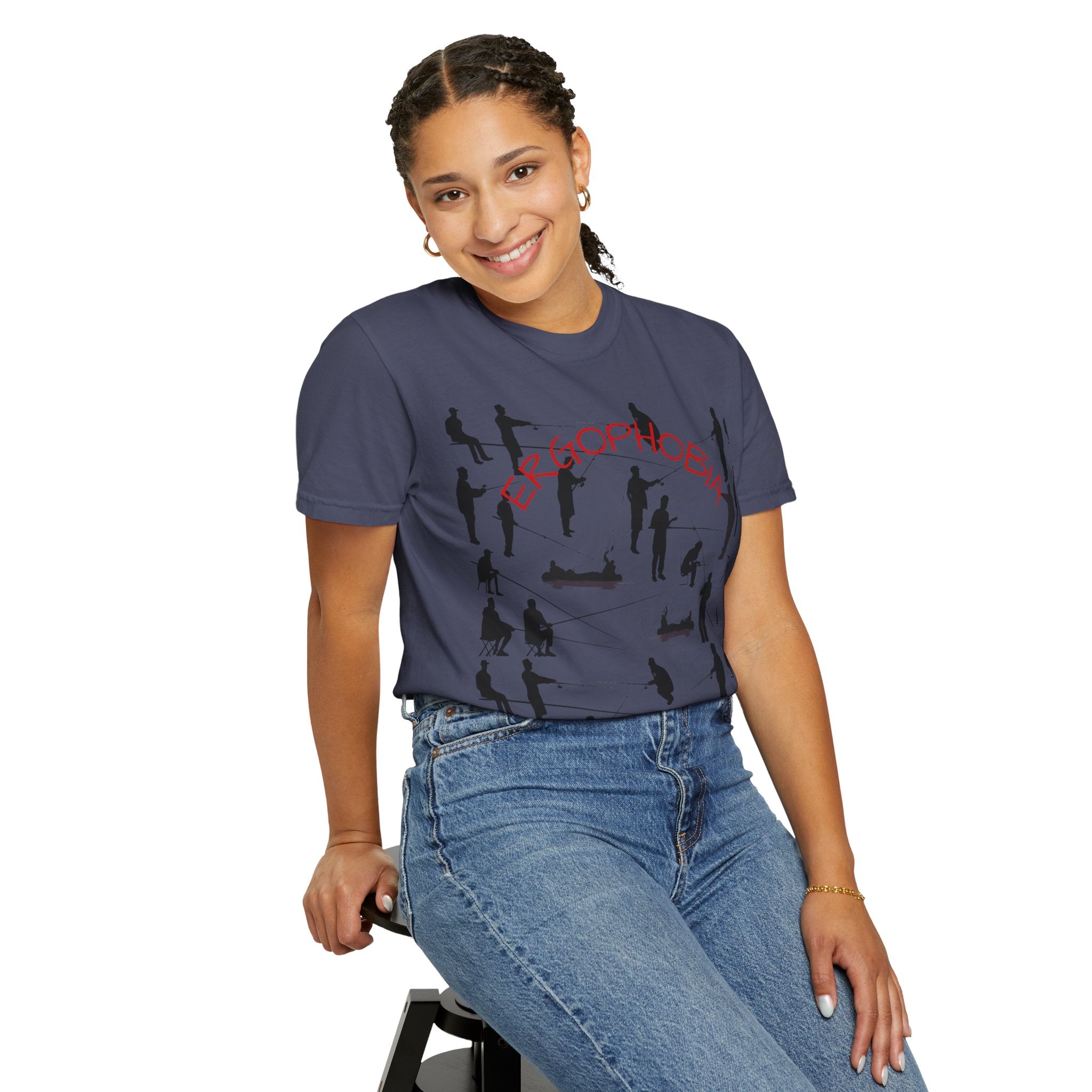 Different Styles of Fishing Garment-Dyed T-Shirt