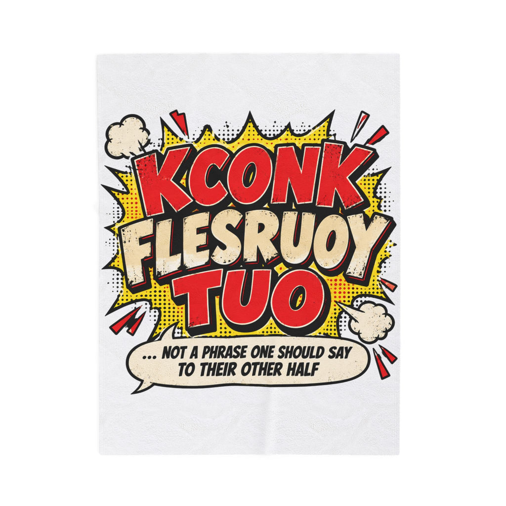 KCONK FLESRUOY TUO Funny Couples Velveteen Plush Blanket