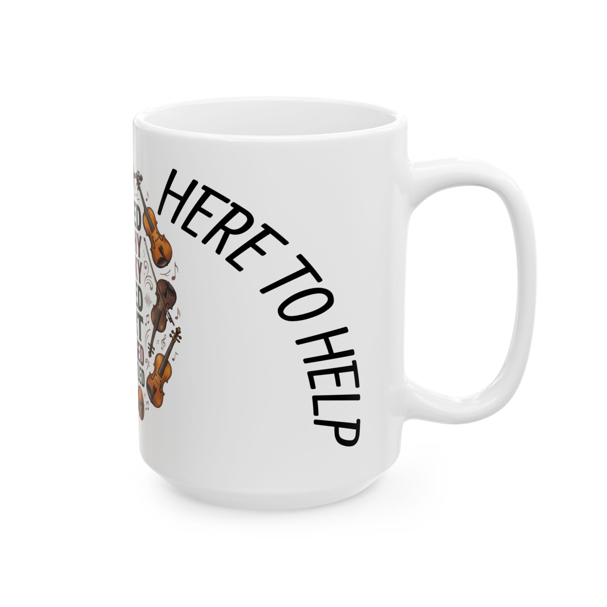 Funny Violinist Mug — 'Piqued, Touchy, Cranky, Miffed, Hurt' Musician Coffee Cup