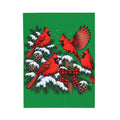 Christmas Cardinal Velveteen Plush Blanket