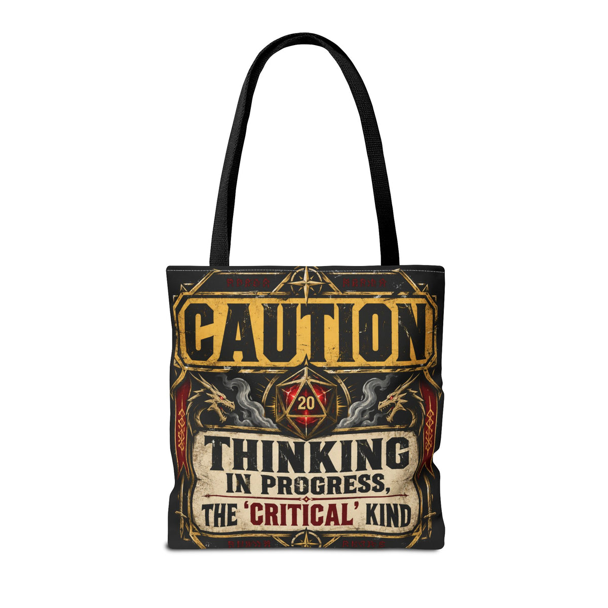 Caution Thinking in Progress Critical Kind Tote Bag