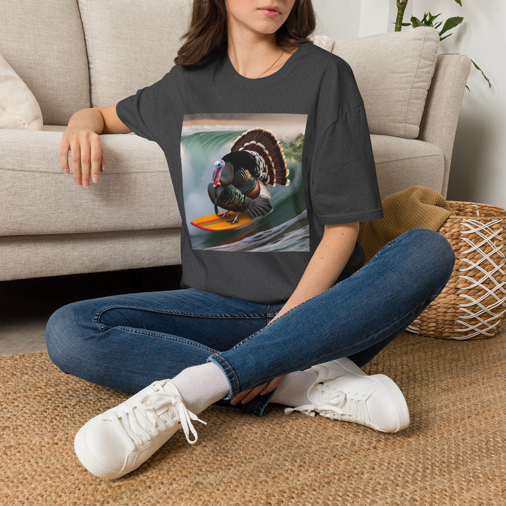 Surfing Turkey T-Shirt — Funny Thanksgiving Surfboard Graphic Tee