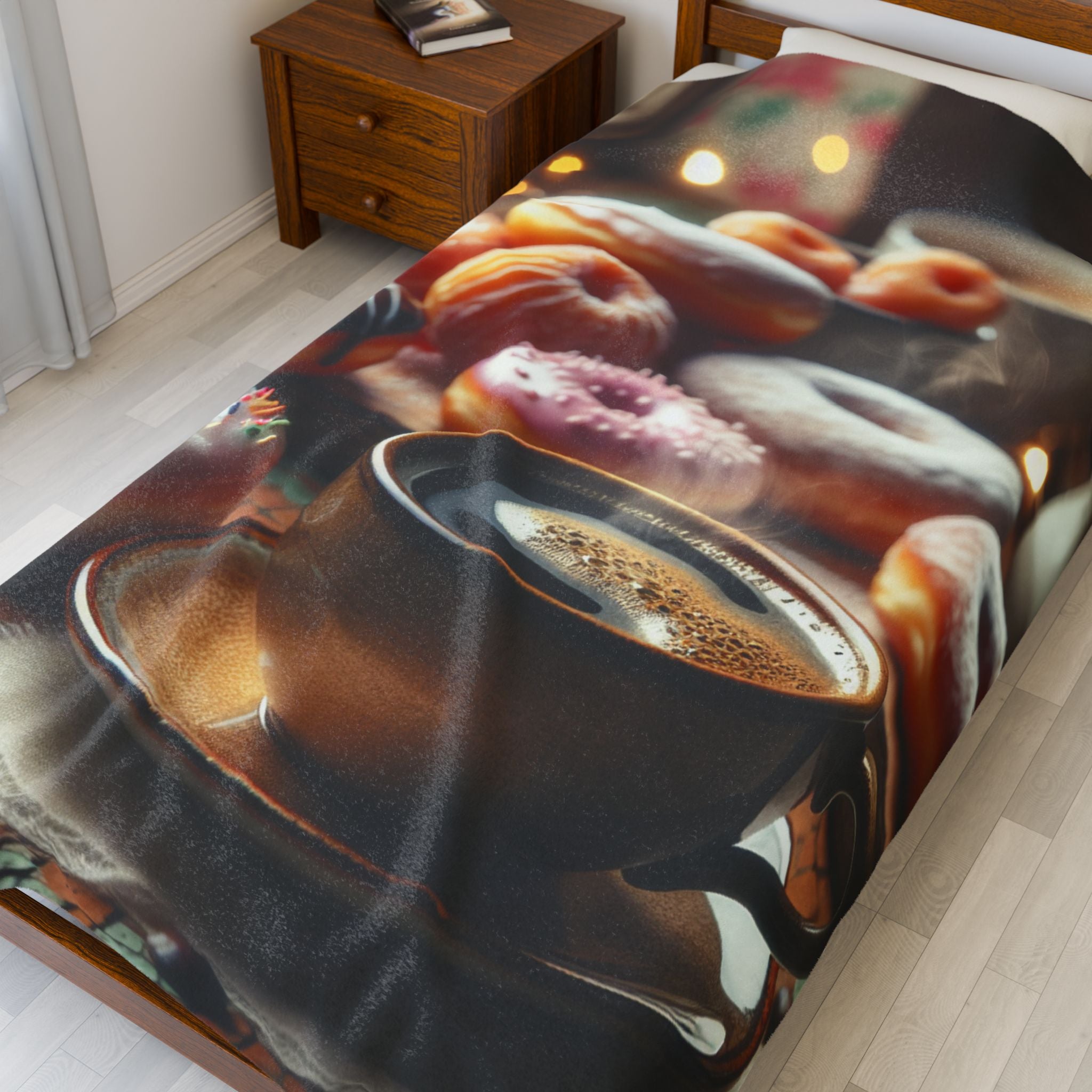 Velveteen Plush Blanket - Donut Design