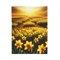 Velveteen Plush Blanket - Daffodils