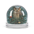 Owl in Christmas Tree Snow Globe — Festive Winter Home Decor Gift