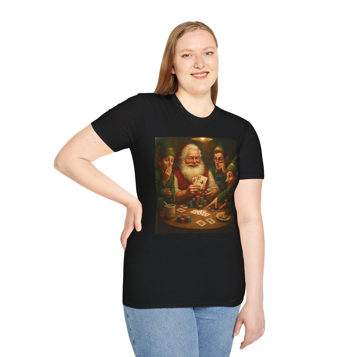 Santa Poker Night Christmas T-Shirt