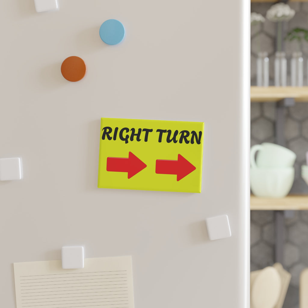 RIGHT TURN Button Magnet, Rectangle (1 & 10 pcs)
