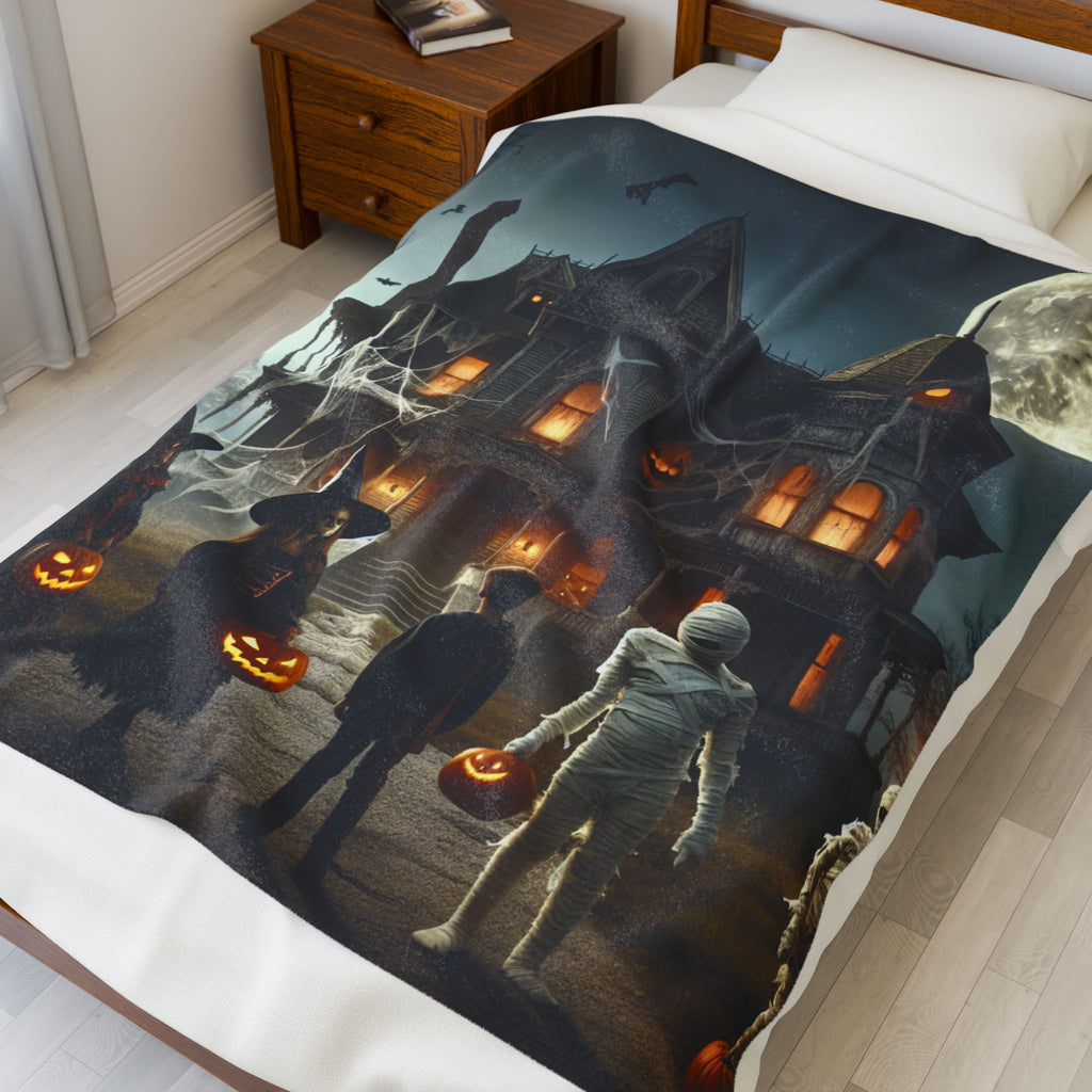 Halloween Night Velveteen Plush Blanket