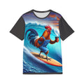 Rooster Surfing Jersey — Funny Surfing Rooster Athletic Tee