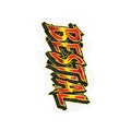 Bestial Flame Sticker - Kiss-Cut Vinyl Decal (Bold Grunge Logo)