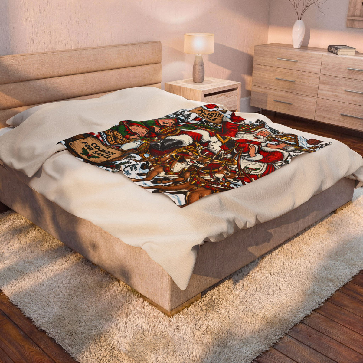 Santa Claus Christmas Velveteen Plush Blanket