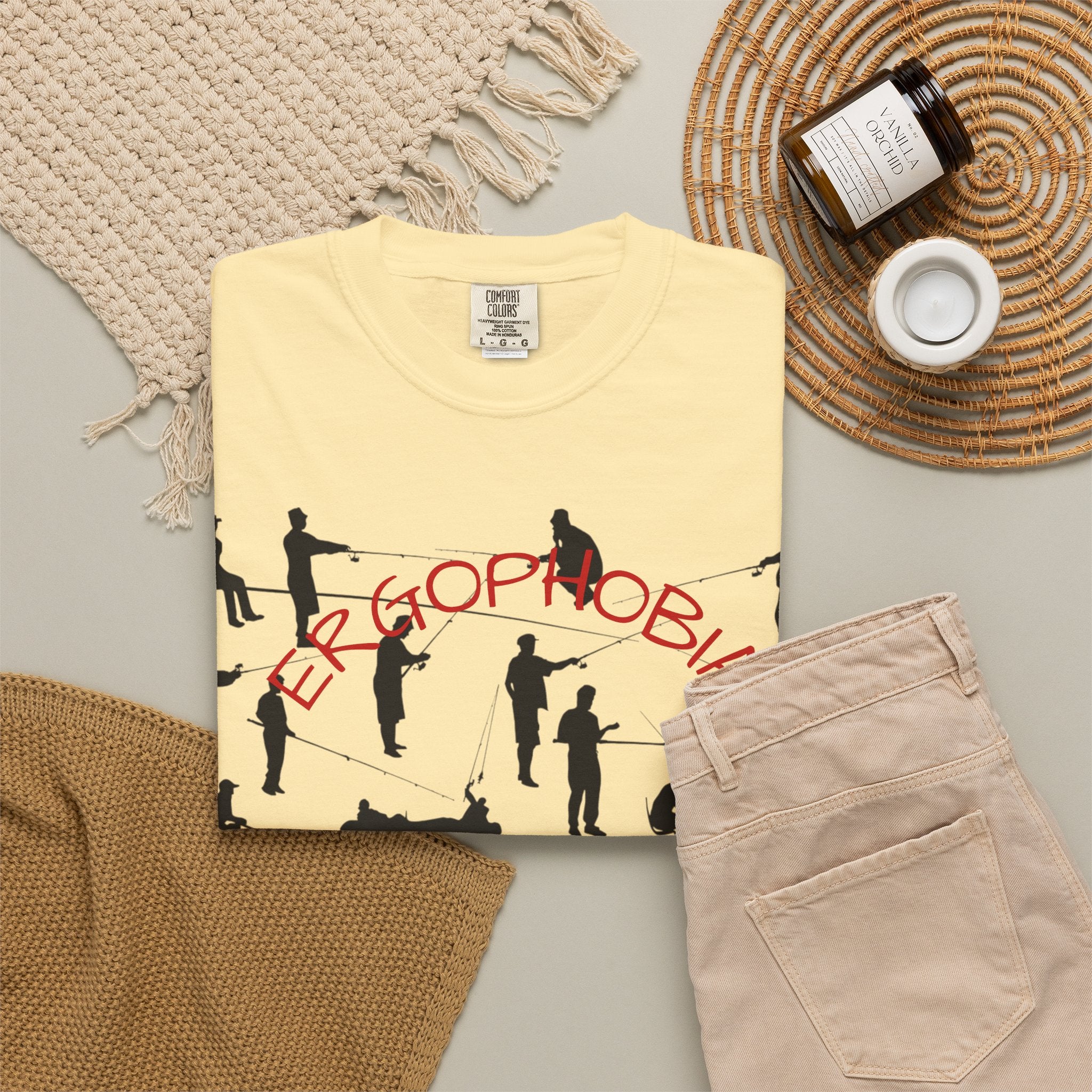 Different Styles of Fishing Garment-Dyed T-Shirt