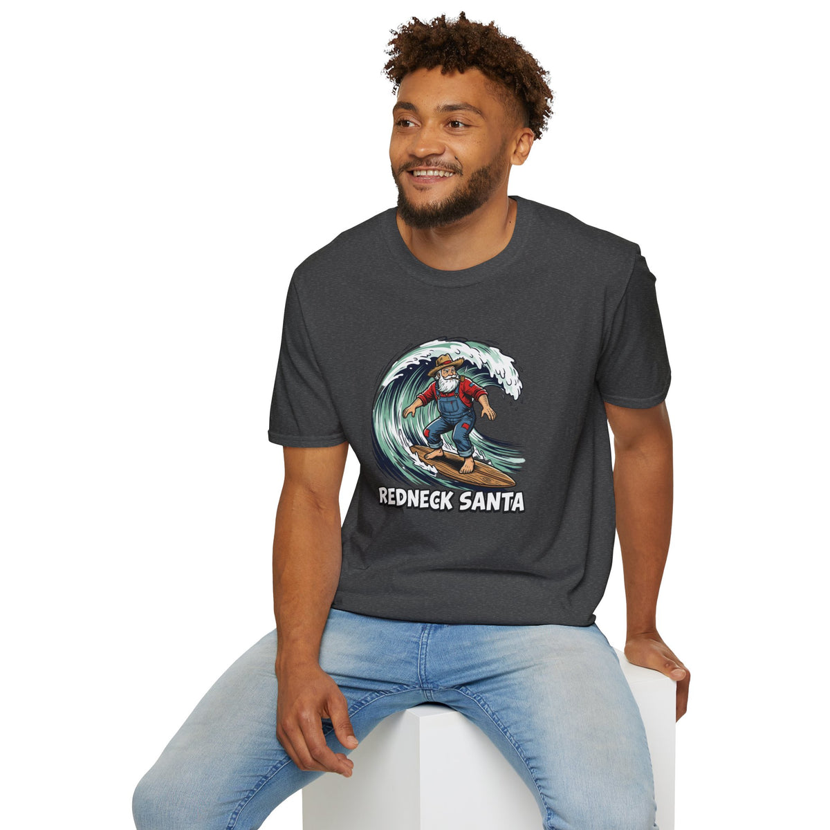 Redneck Santa T-Shirt — Surfing Santa Holiday Graphic Tee