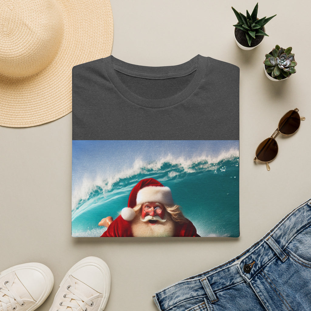 Surfing Santa T-Shirt — Funny Christmas Surf Holiday Tee