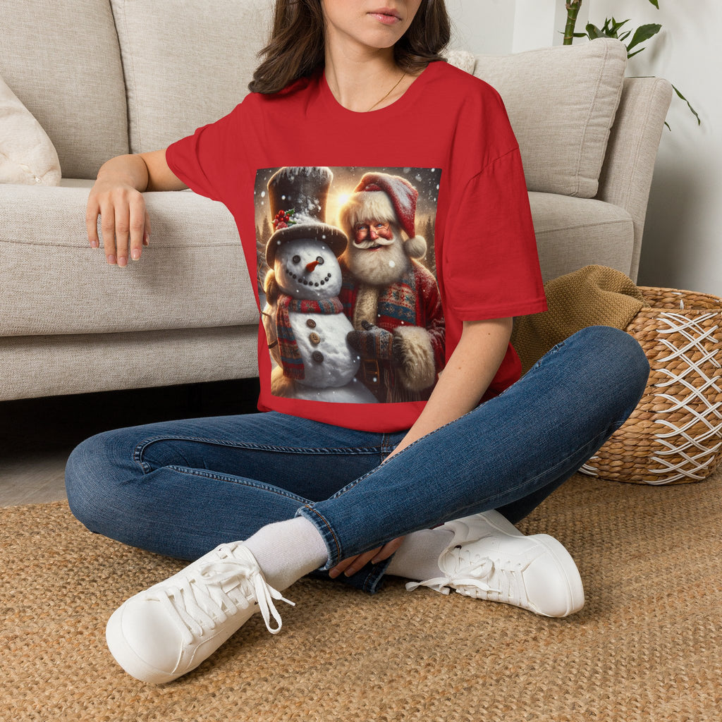 Christmas Santa & Snowman T-Shirt