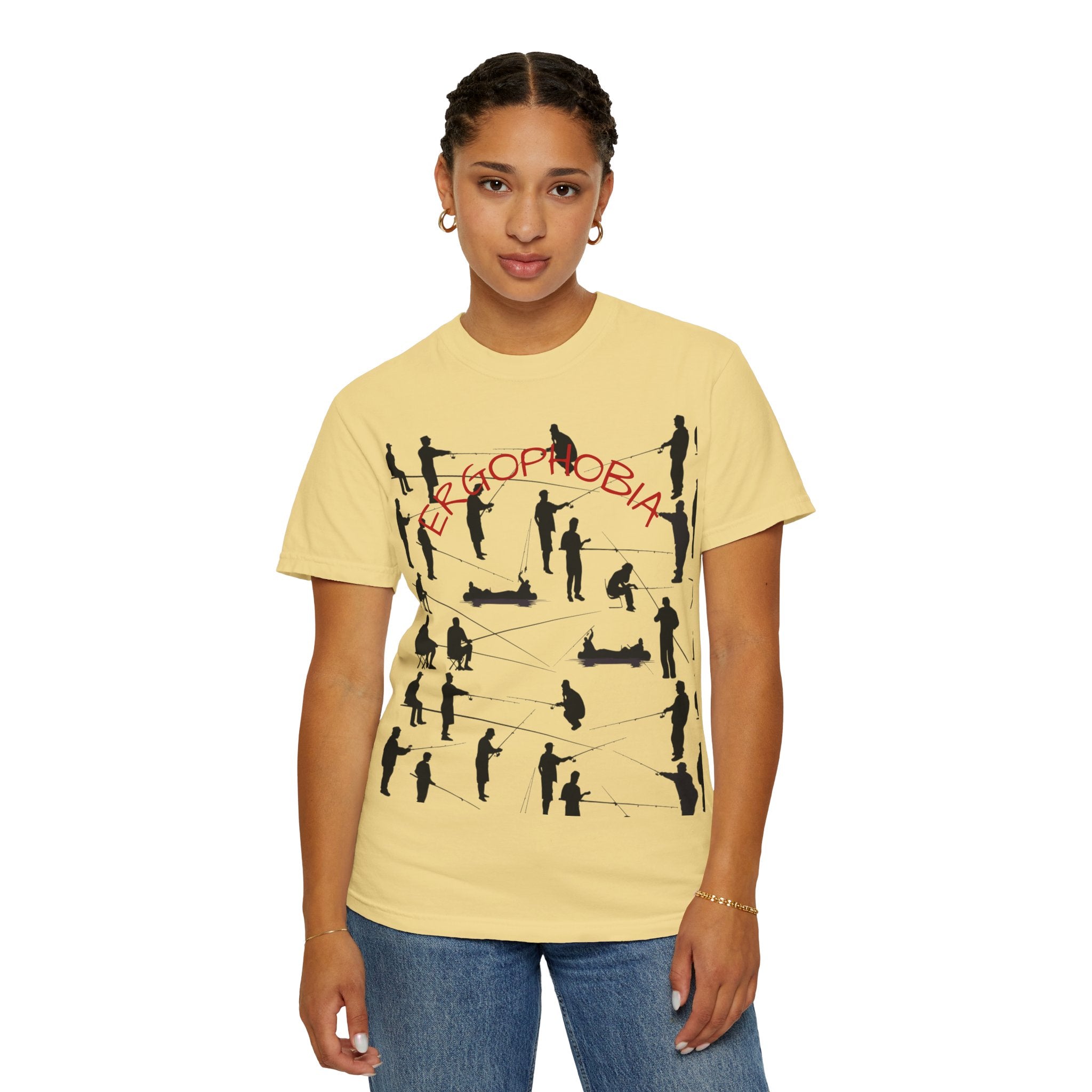 Different Styles of Fishing Garment-Dyed T-Shirt
