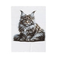 Velveteen Plush Blanket - Maine Coon Cat 3