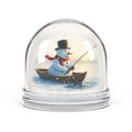 Snowman Fishing Snow Globe – Cute Winter Holiday Decor