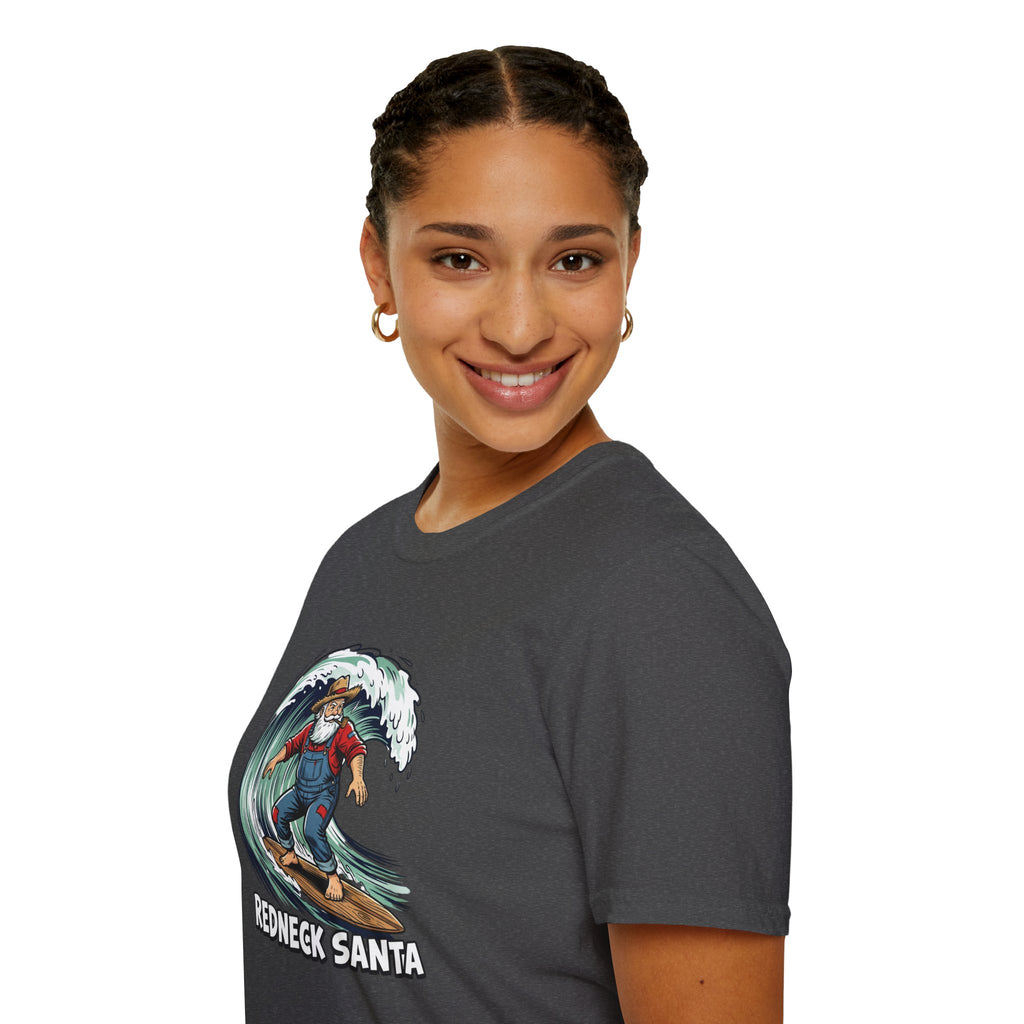 Redneck Santa T-Shirt — Surfing Santa Holiday Graphic Tee