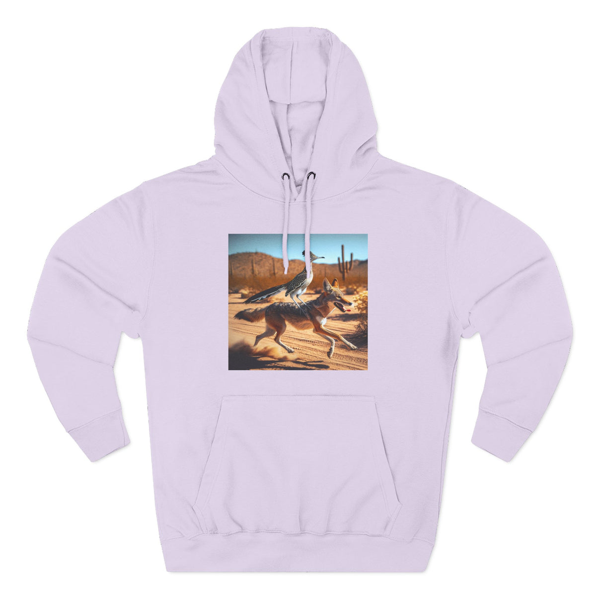 Coyote Desert Landscape Graphic Hoodie