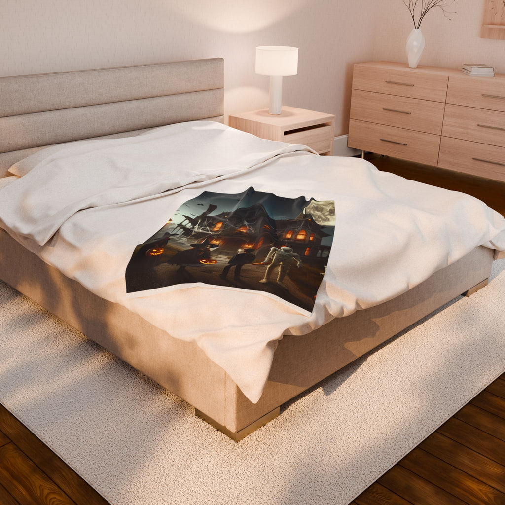 Halloween Night Velveteen Plush Blanket