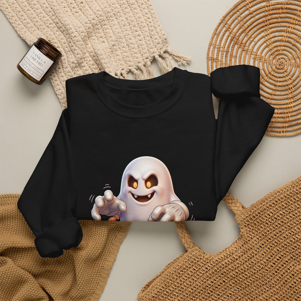 Candy Grabber Ghost Halloween Crewneck Sweatshirt