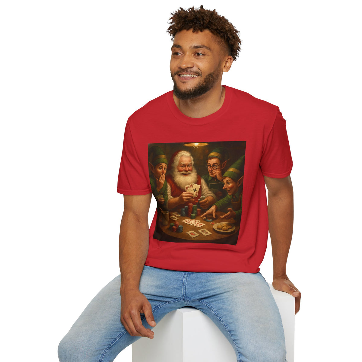 Santa Poker Night Christmas T-Shirt
