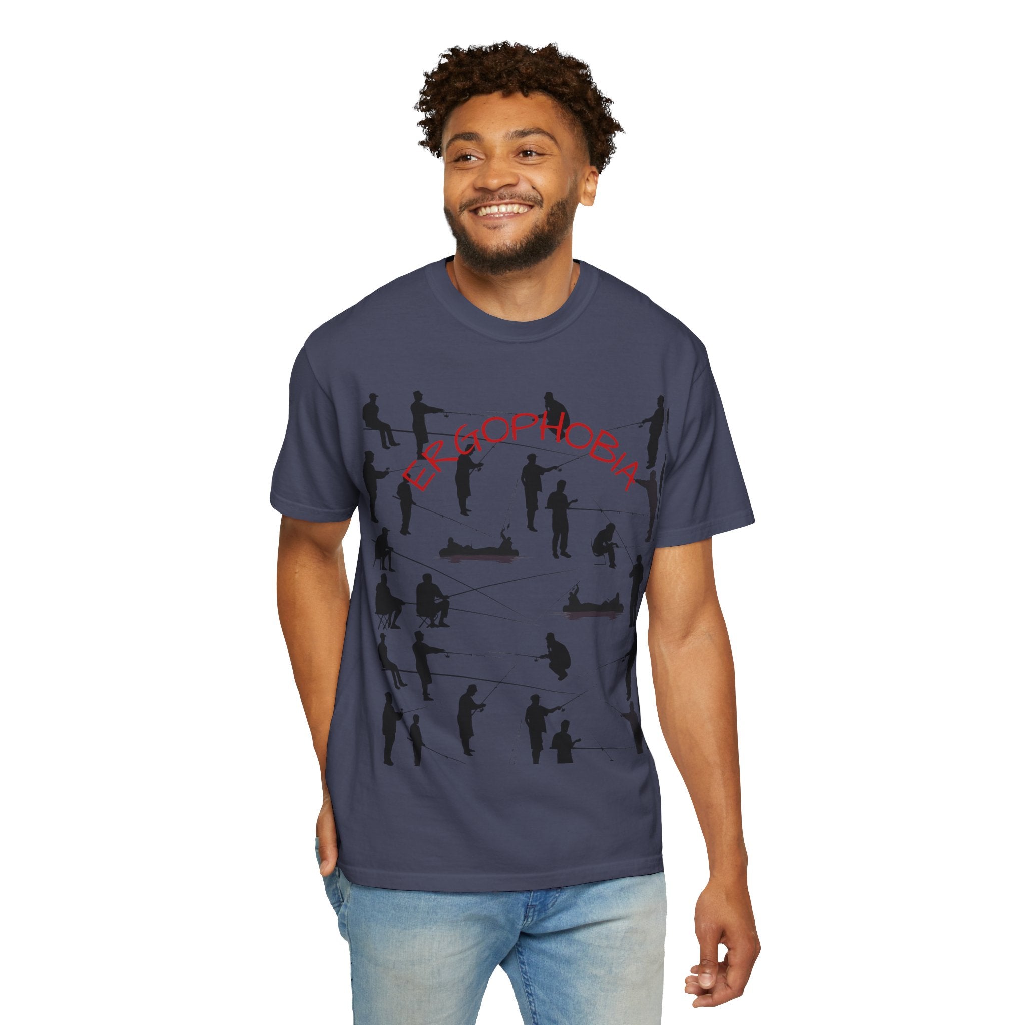 Different Styles of Fishing Garment-Dyed T-Shirt