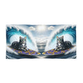 Surfing Cat Beach Towel