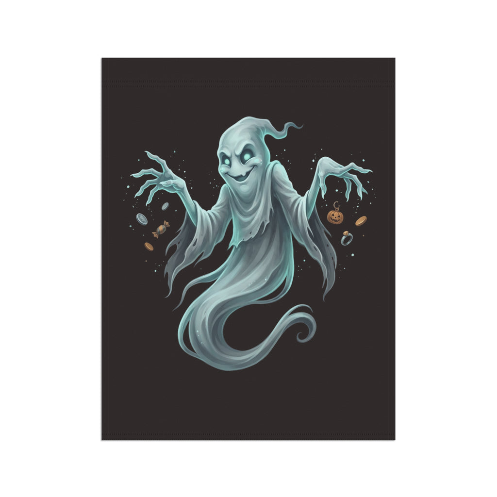 Hooded Ghost Treasure Halloween Garden & House Banner