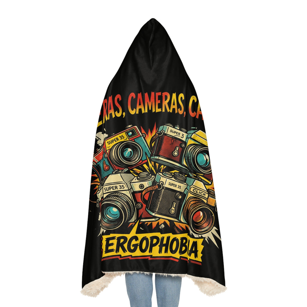 Ergophobia Camera Snuggle Blanket – Hooded Cozy Throw for Photographers