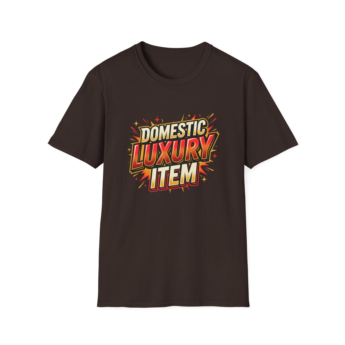 T-Shirt — "Domestic Luxury Item" Retro Comic Graphic Tee