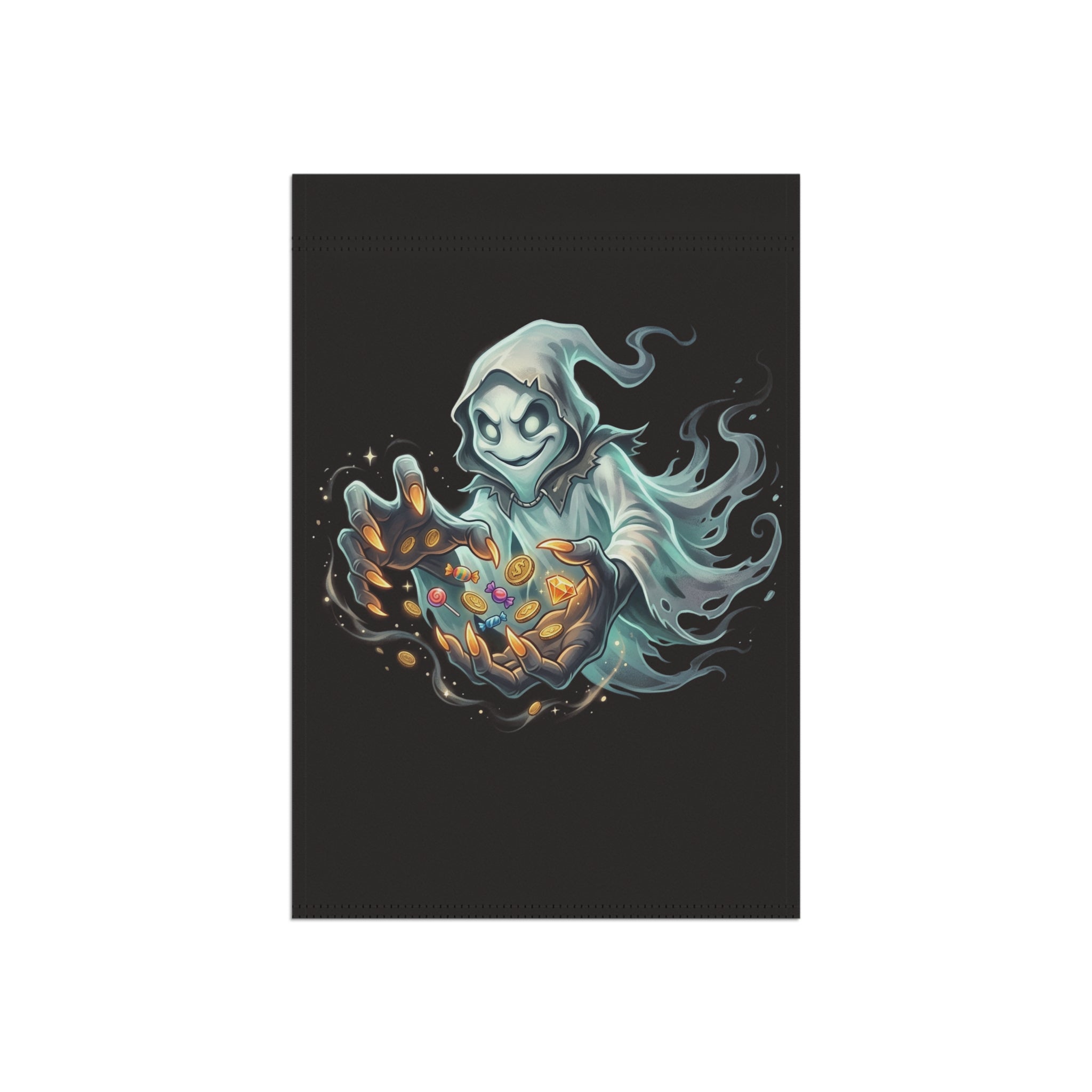 Teal Specter Halloween Garden & House Banner