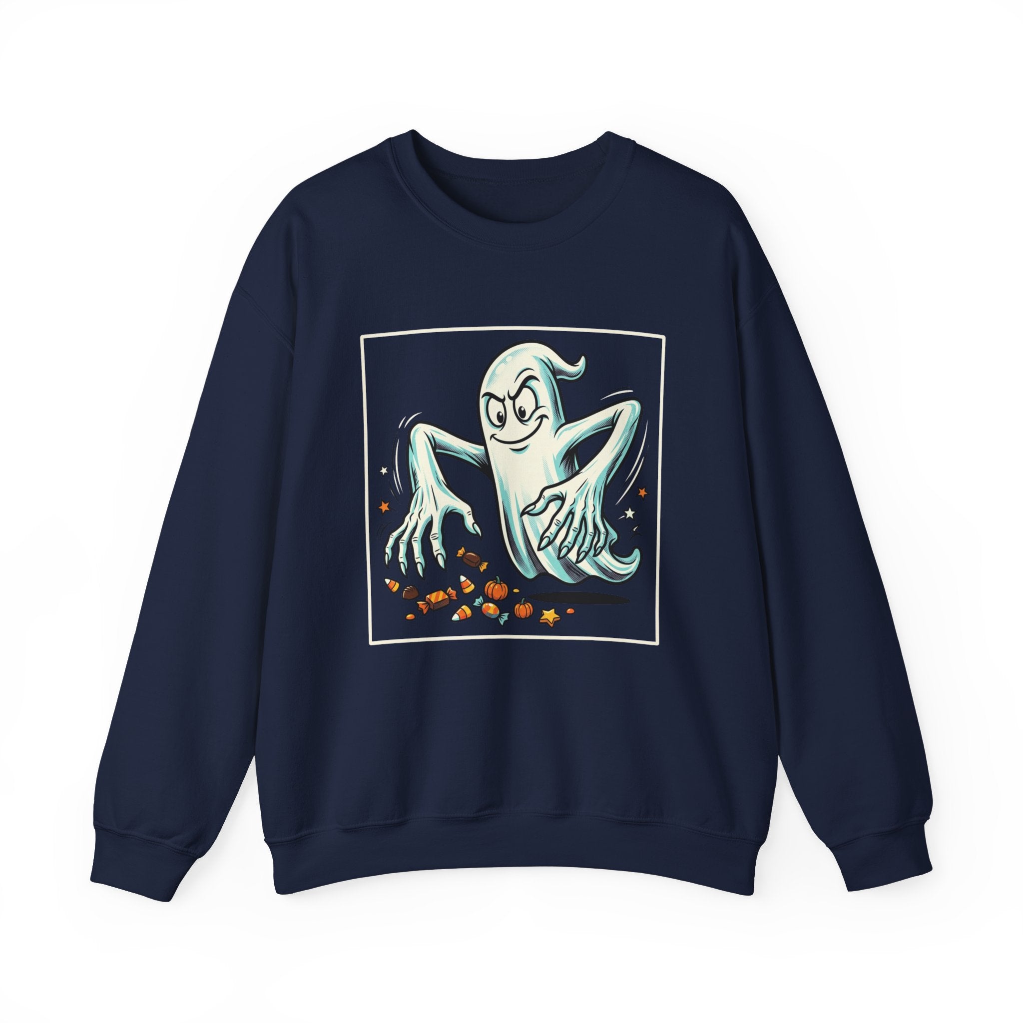 Candy Swipe Ghost Halloween Crewneck Sweatshirt