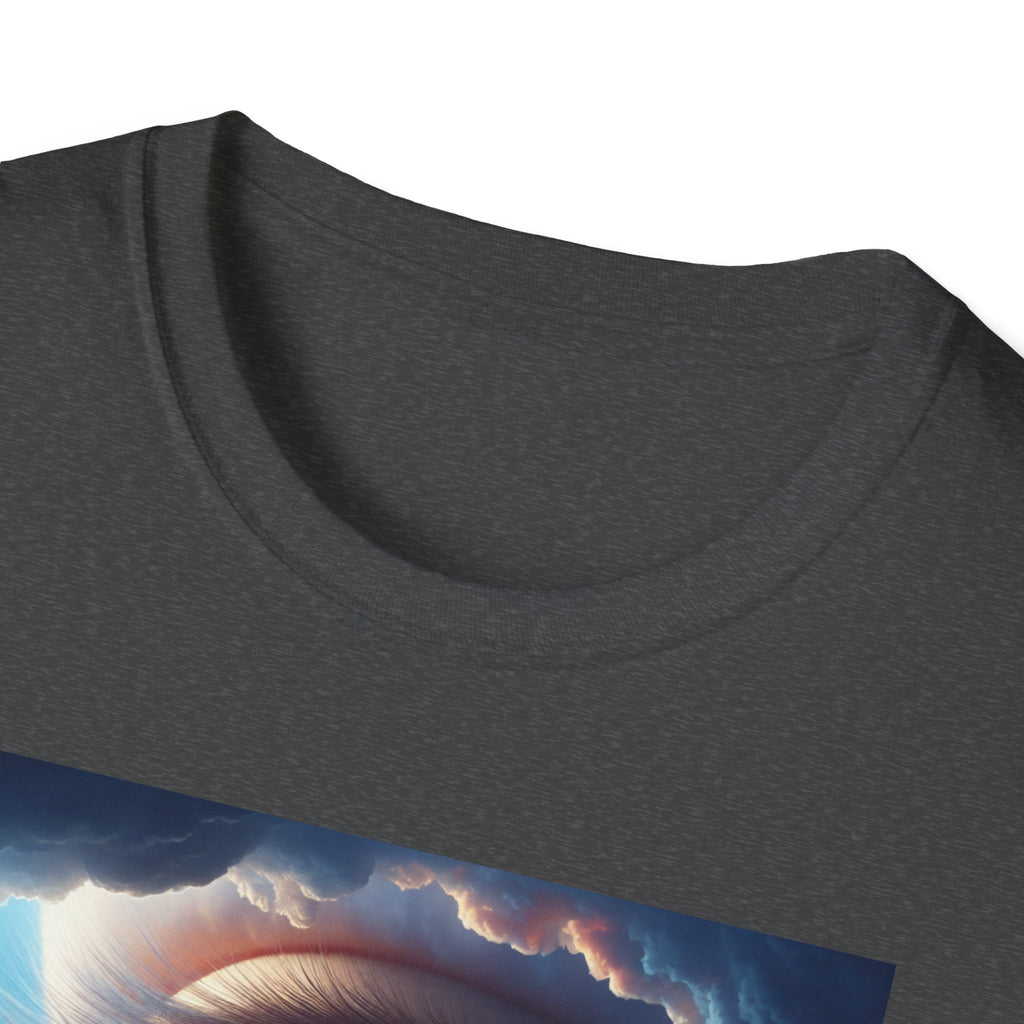 Surreal Sky Eye T-Shirt — Cosmic Blue Eye Artwork Tee