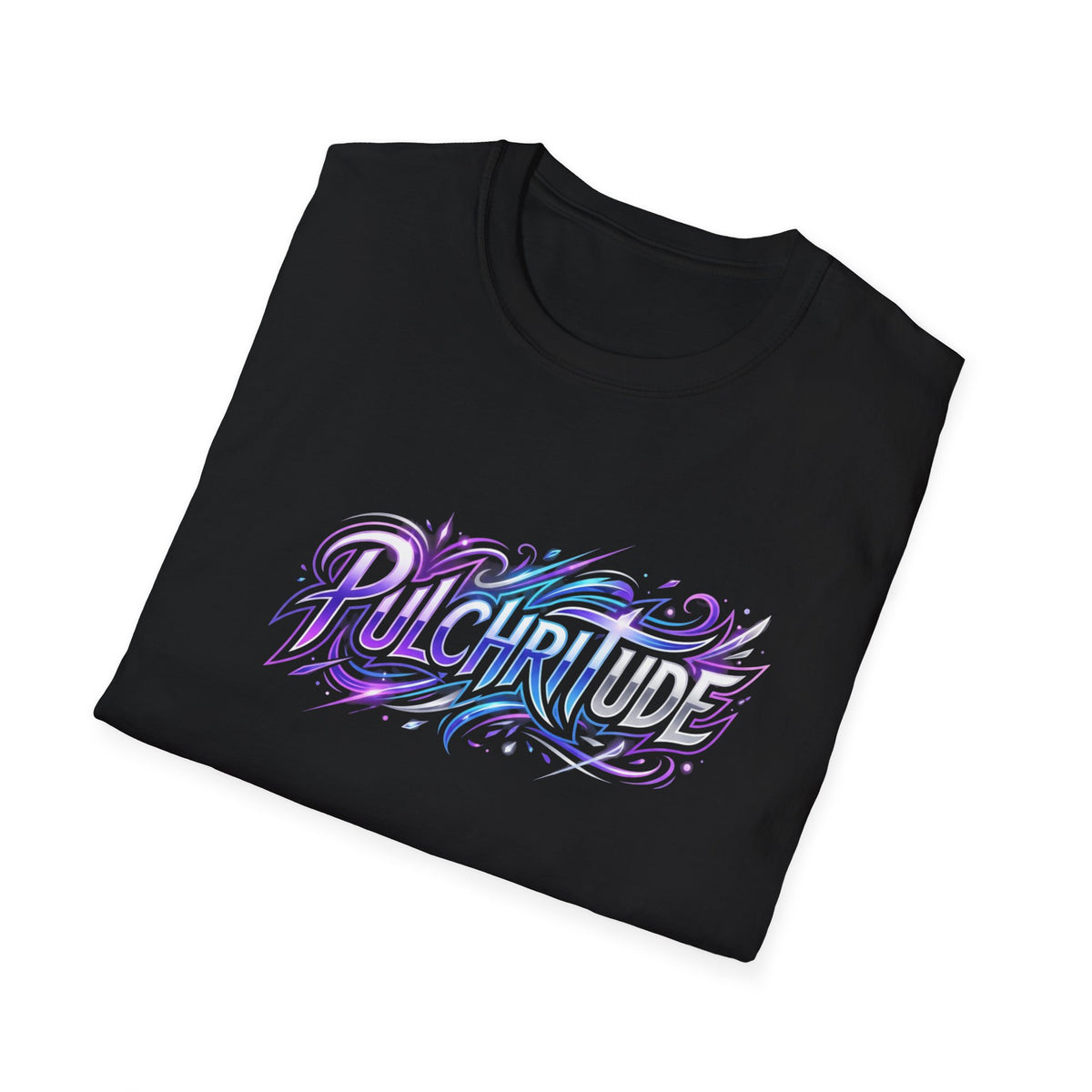 Pulchritude Script T-Shirt — Pastel Calligraphy Graphic Tee