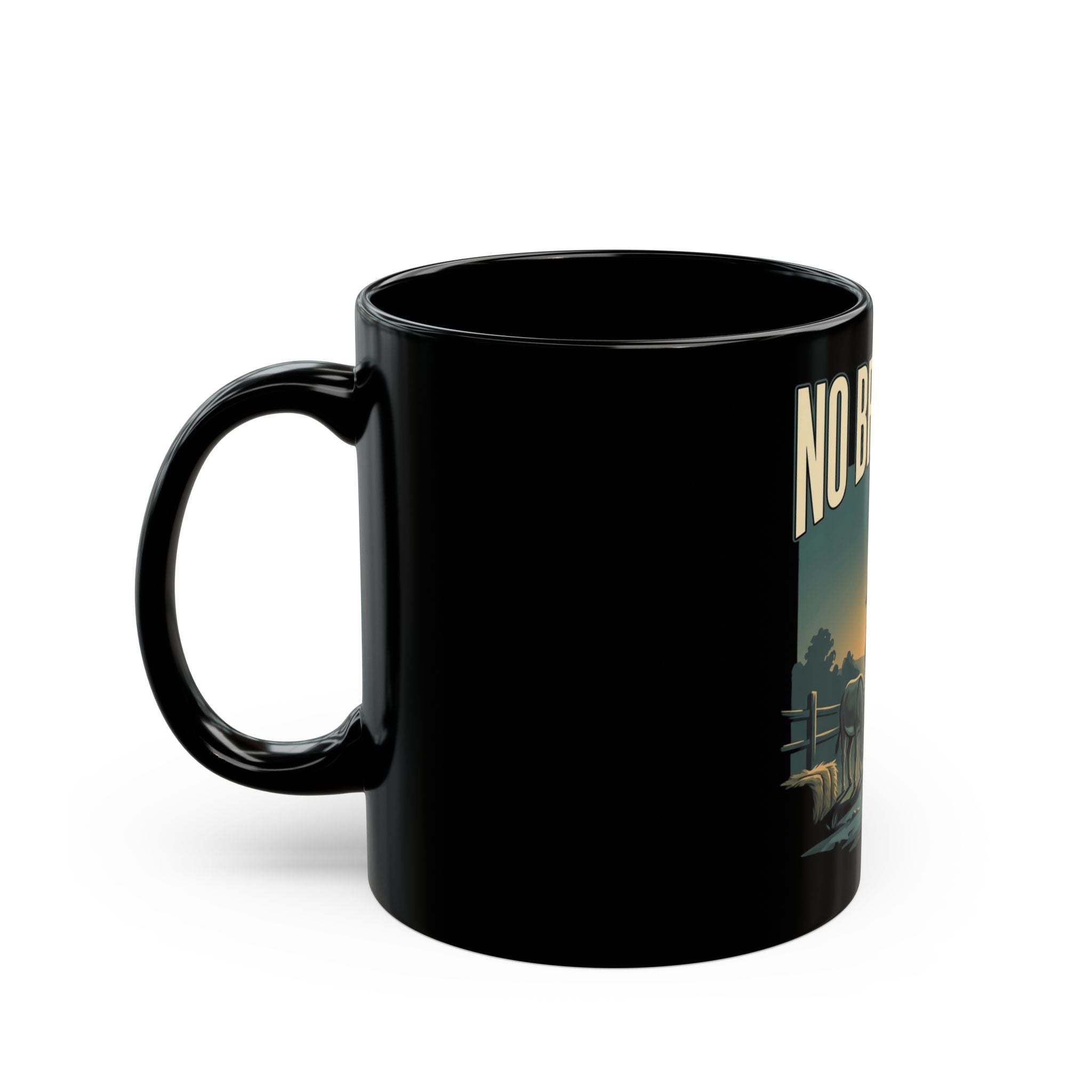 NO BRAINS HERE Black Mug (11oz, 15oz)