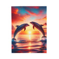 Velveteen Plush Blanket - Dolphins