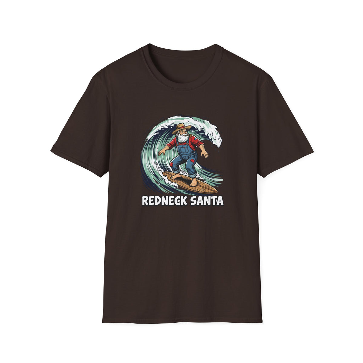 Redneck Santa T-Shirt — Surfing Santa Holiday Graphic Tee