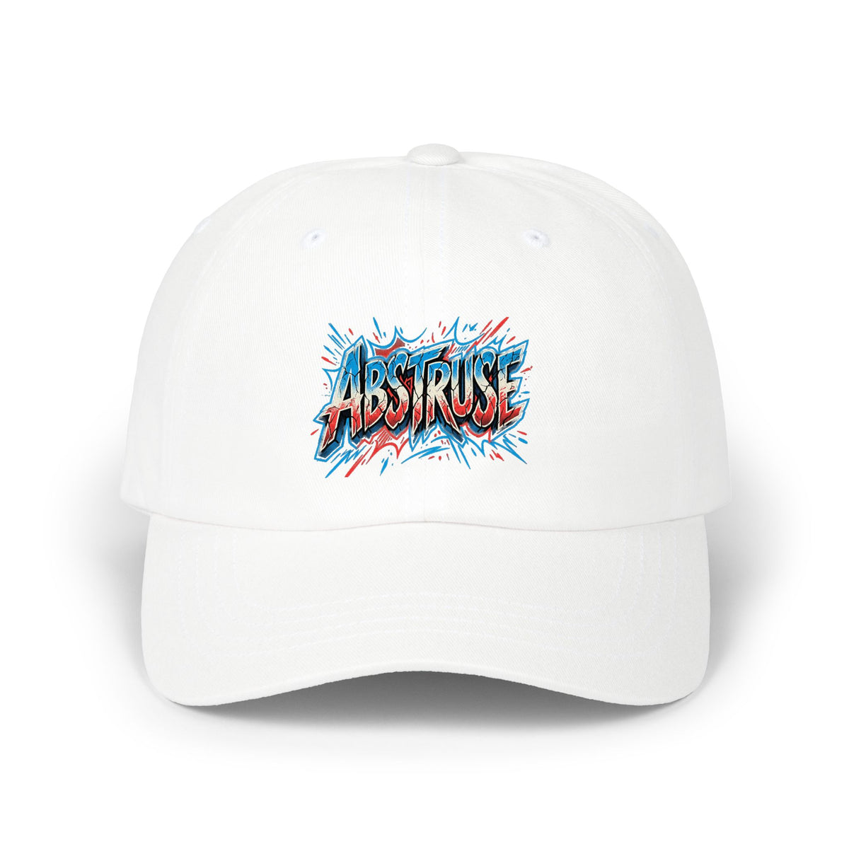 Dad Cap with Colorful 'ABSTRUSE' Graffiti Logo — Retro Streetwear Baseball Hat