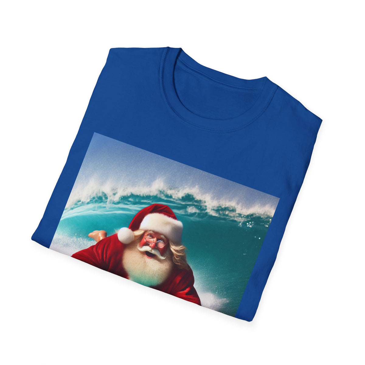 Surfing Santa T-Shirt — Funny Christmas Surf Holiday Tee