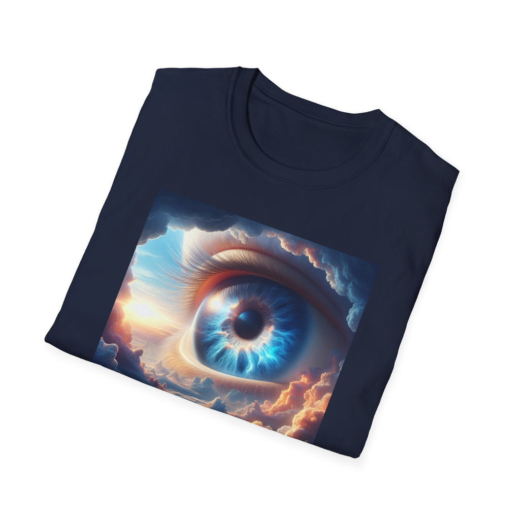 Surreal Sky Eye T-Shirt — Cosmic Blue Eye Artwork Tee