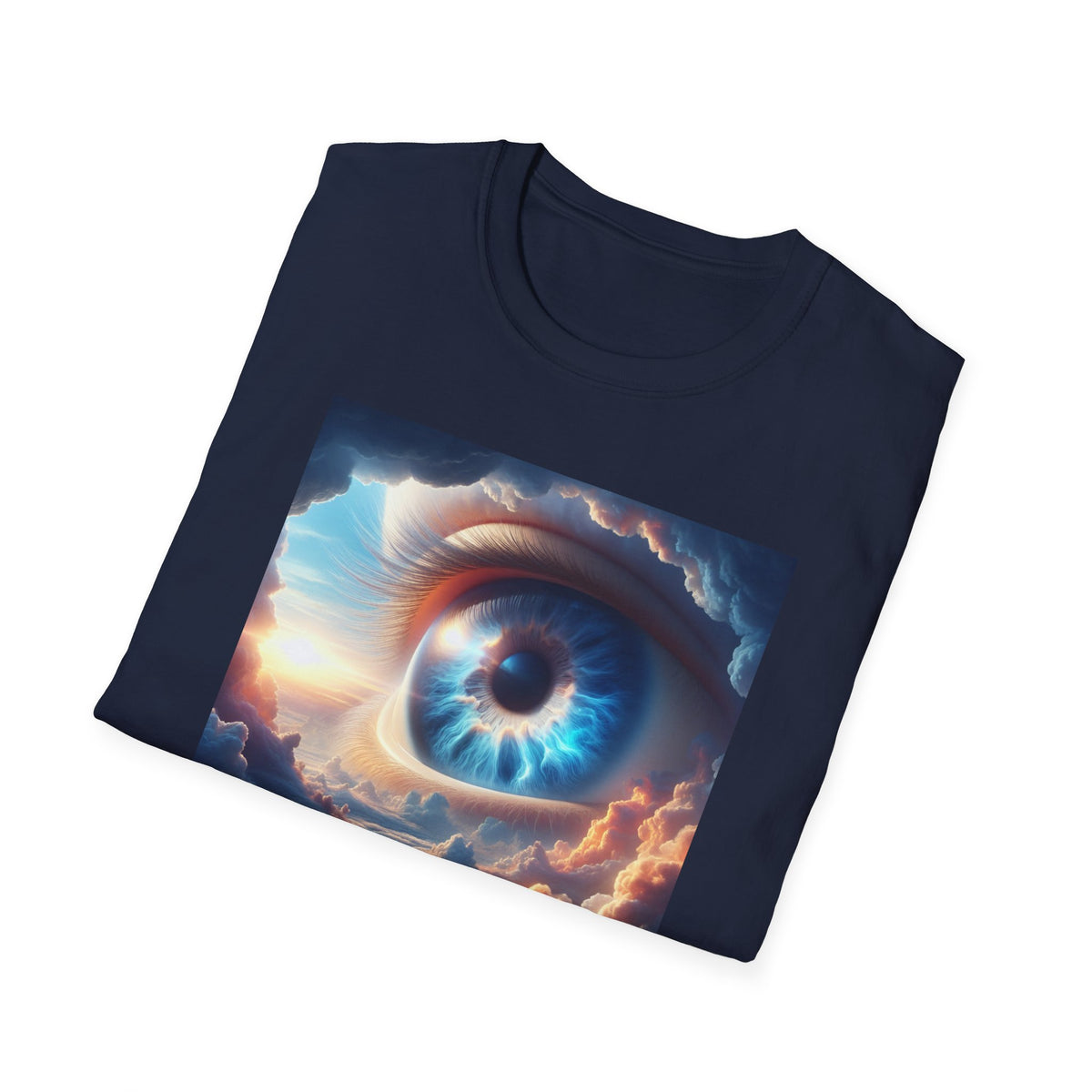 Surreal Sky Eye T-Shirt — Cosmic Blue Eye Artwork Tee