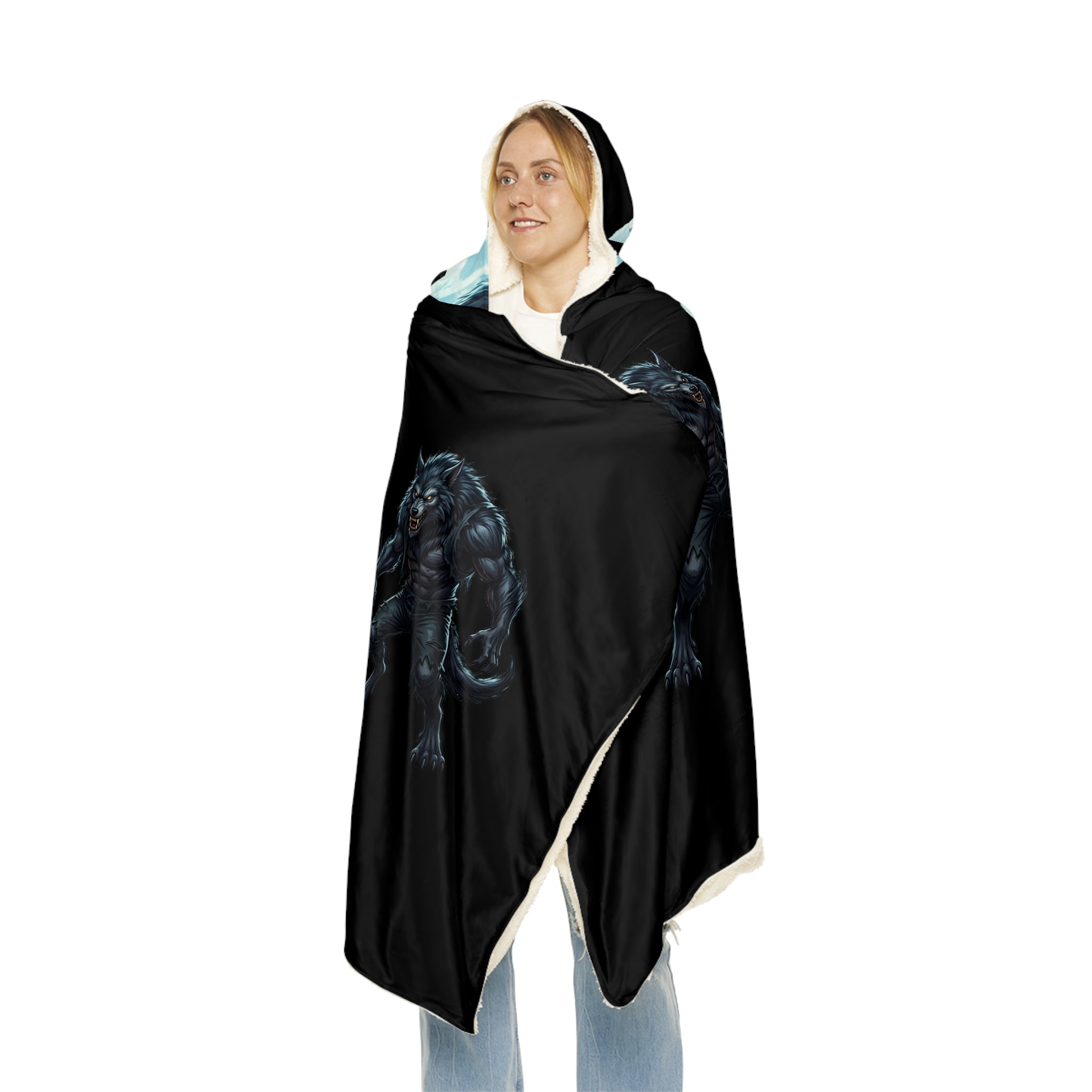 Werewolf Hooded Blanket — Moonlit Howl Snuggle Blanket